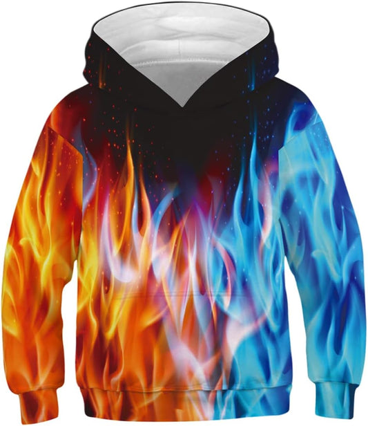 Boys' Hoodie Realistic 3D Print Graphic Hooded Sweatshirts Galaxy Animal Pattern